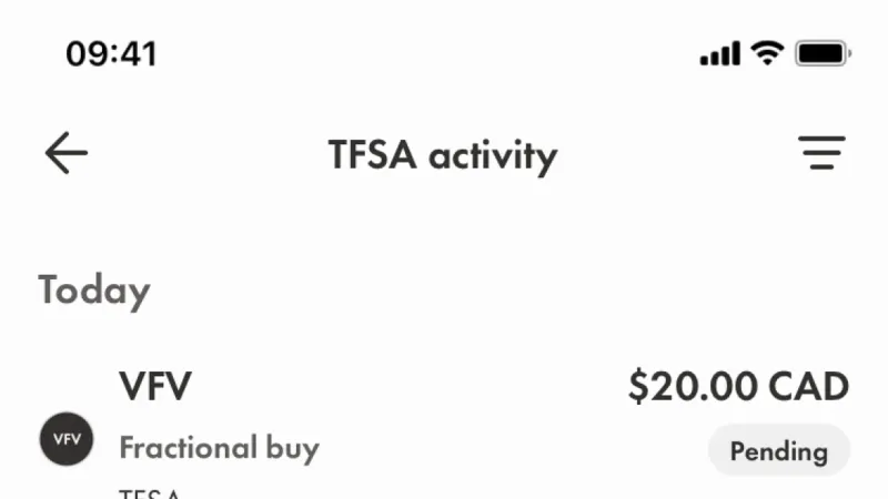 Timeline & History — Wealthsimple, Fintech UI