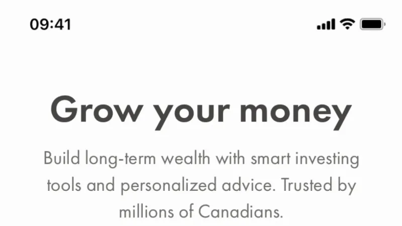 Welcome & Get Started — Wealthsimple, Fintech UI