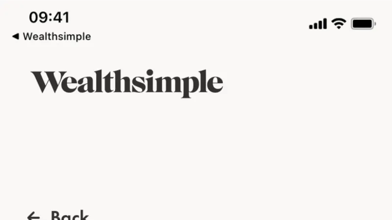 Browser — Wealthsimple, Fintech UI