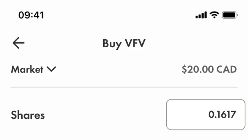 Other Action — Wealthsimple, Fintech UI