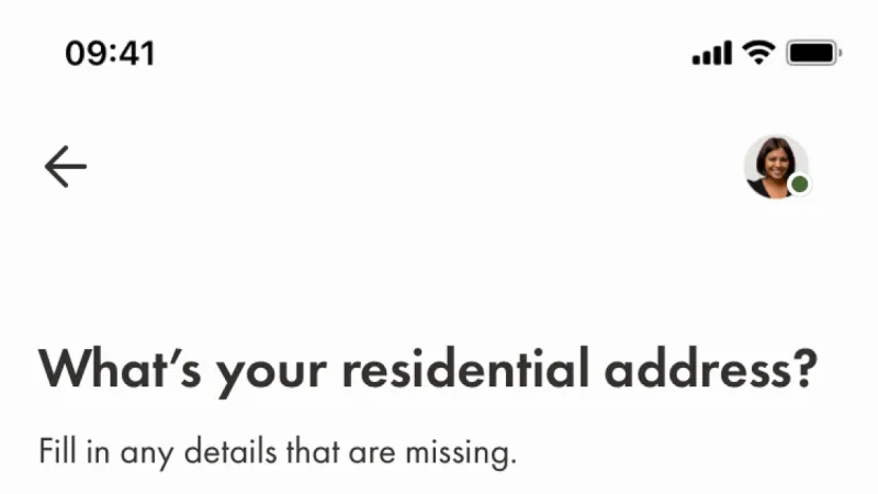 Location & Address — Wealthsimple, Fintech UI