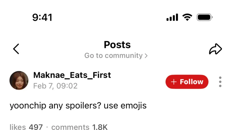 Like & Upvote — Weverse, Social UI