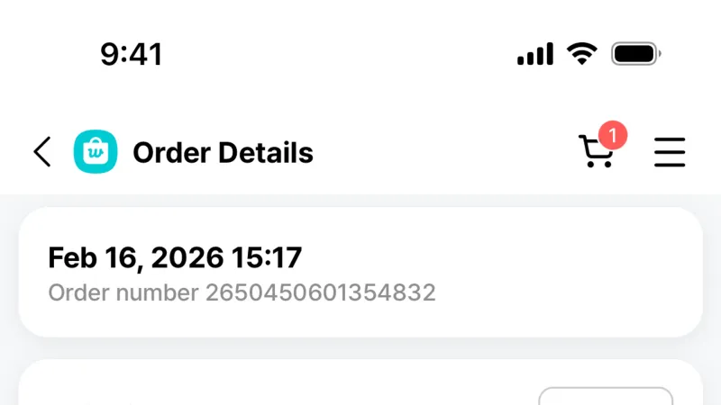 Order Detail — Weverse, Social UI