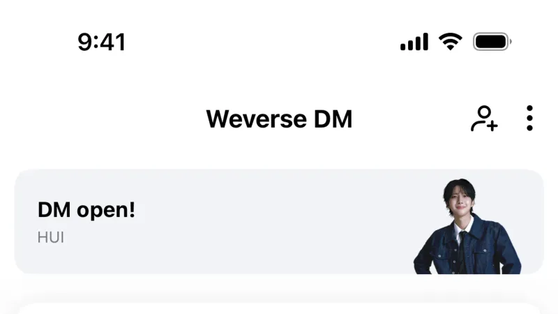 Emails & Messages — Weverse, Social UI
