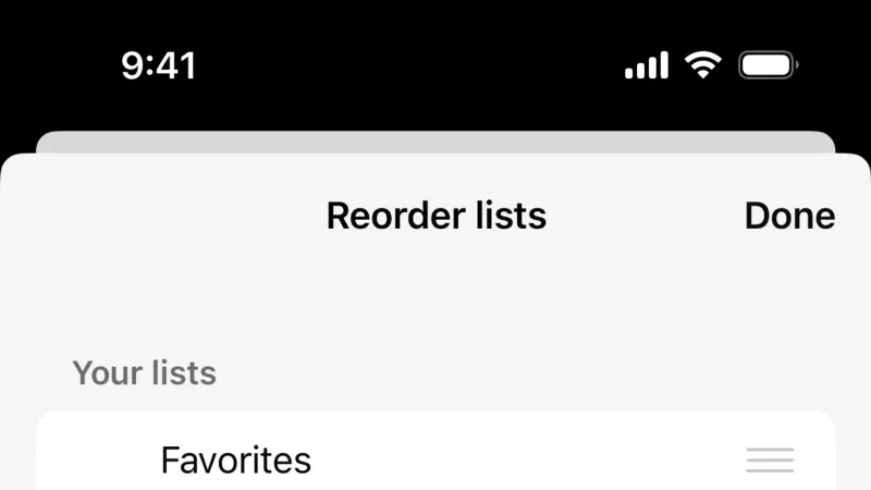 Reorder — WhatsApp, Communication UI