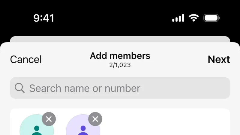 Invite Teammates — WhatsApp, Communication UI
