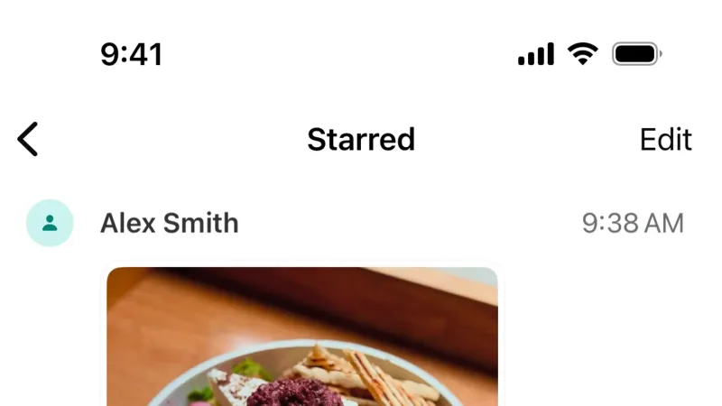 Bookmarks & Collections — WhatsApp, Communication UI