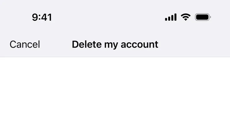 Delete & Deactivate Account — WhatsApp, Communication UI