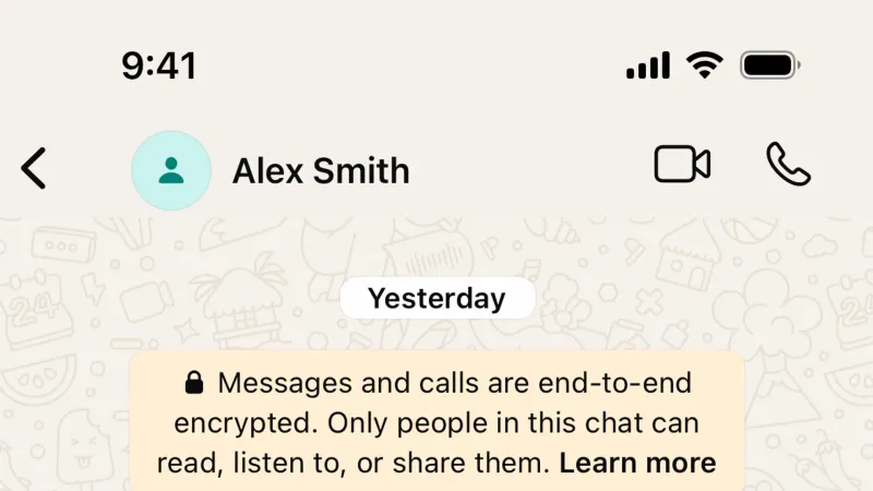 Chat Detail — WhatsApp, Communication UI