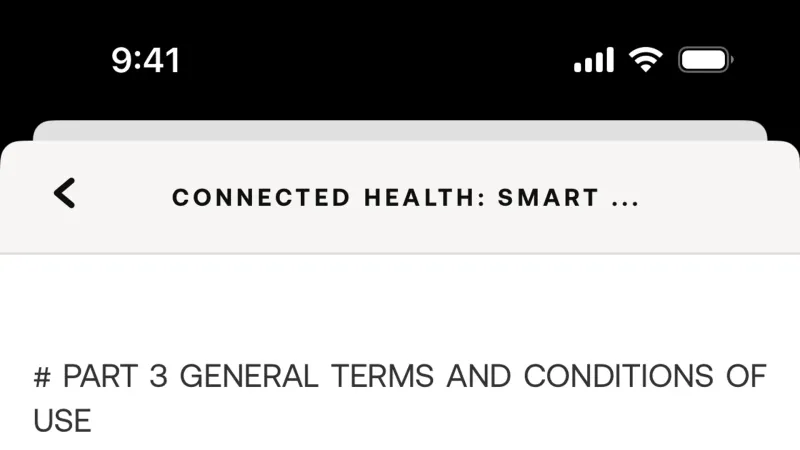 Terms & Conditions — Withings Health Mate, Health UI