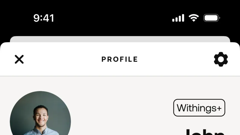 Avatar — Withings Health Mate, Health UI