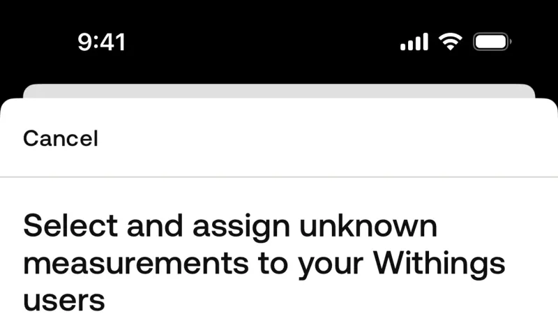 Other Action — Withings Health Mate, Health UI