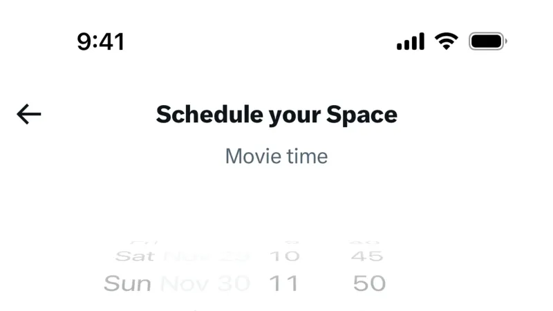 Schedule — X, Social UI
