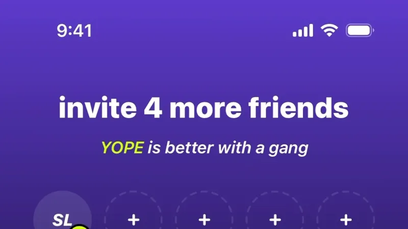 Invite & Refer Friends — Yope, Fintech UI