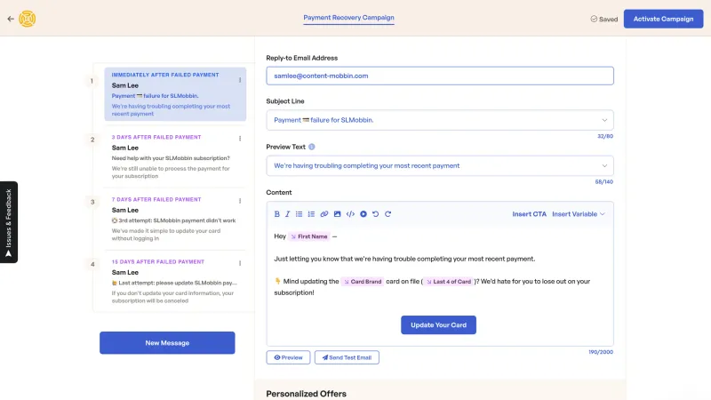 Churnkey — SaaS, интерфейс, скриншот 4/287