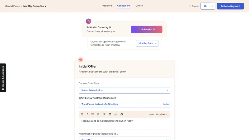 Churnkey — SaaS, интерфейс, скриншот 8/287