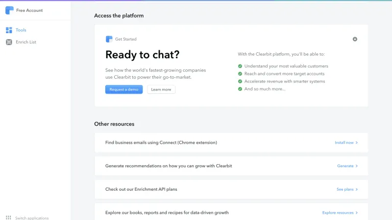 Clearbit — CRM, интерфейс, скриншот 3/395