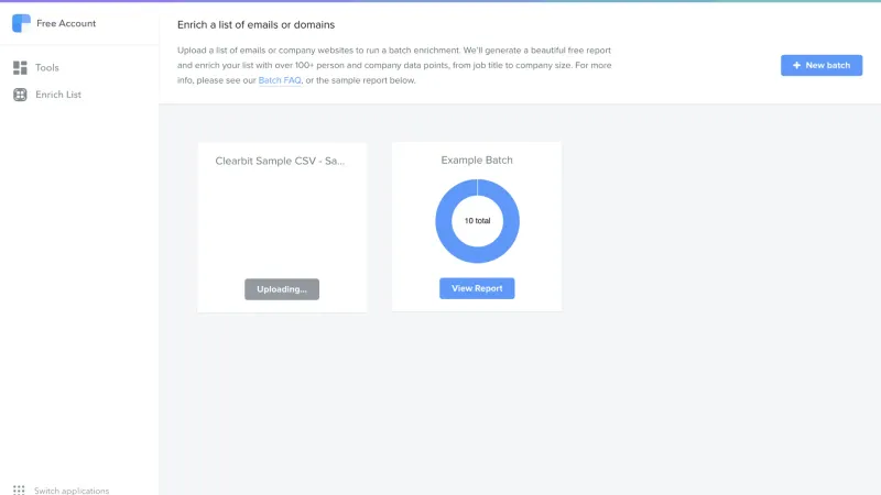 Clearbit — CRM, интерфейс, скриншот 9/395
