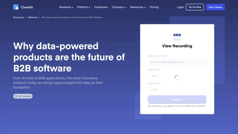Clearbit — CRM, интерфейс, скриншот 12/395