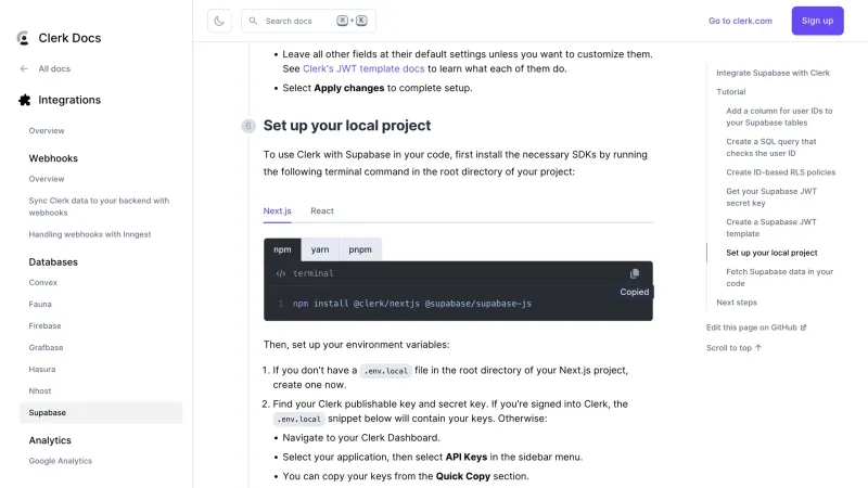 Clerk — Developer Tools, интерфейс, скриншот 8/470