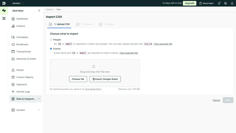 Customer.io — Marketing, интерфейс, скриншот 3/751