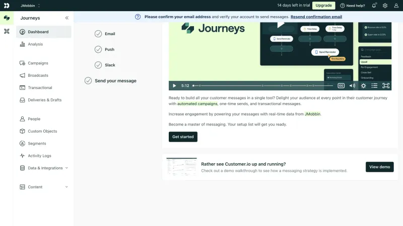 Customer.io — Marketing, интерфейс, скриншот 4/751