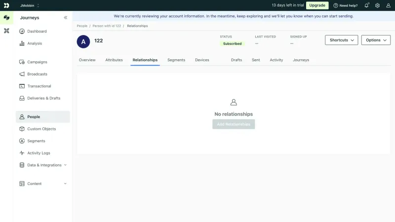 Customer.io — Marketing, интерфейс, скриншот 5/751