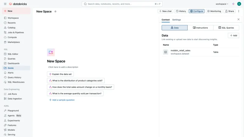 Databricks — Analytics, интерфейс, скриншот 3/614