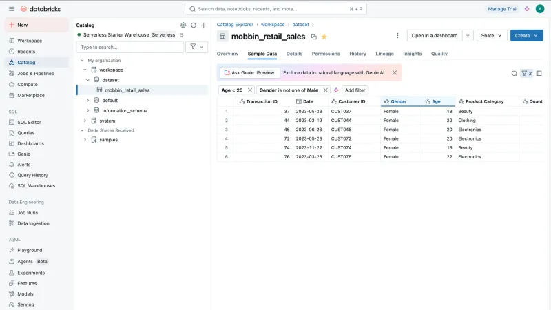 Databricks — Analytics, интерфейс, скриншот 8/614