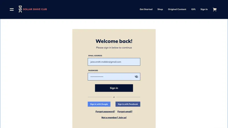 Dollar Shave Club — E-commerce, интерфейс, скриншот 9/205