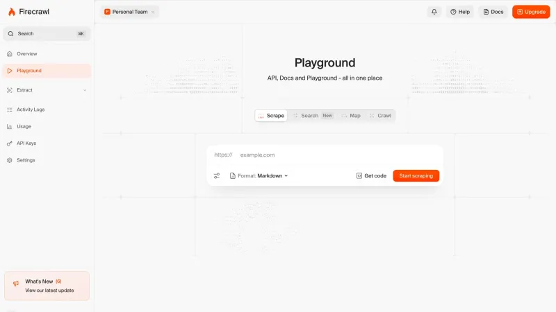 Firecrawl — Developer Tools, интерфейс, скриншот 7/126