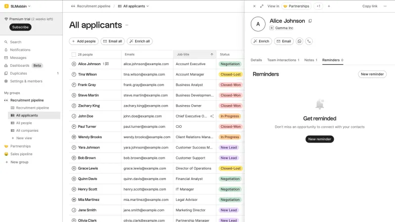 Folk — CRM, интерфейс, скриншот 3/470