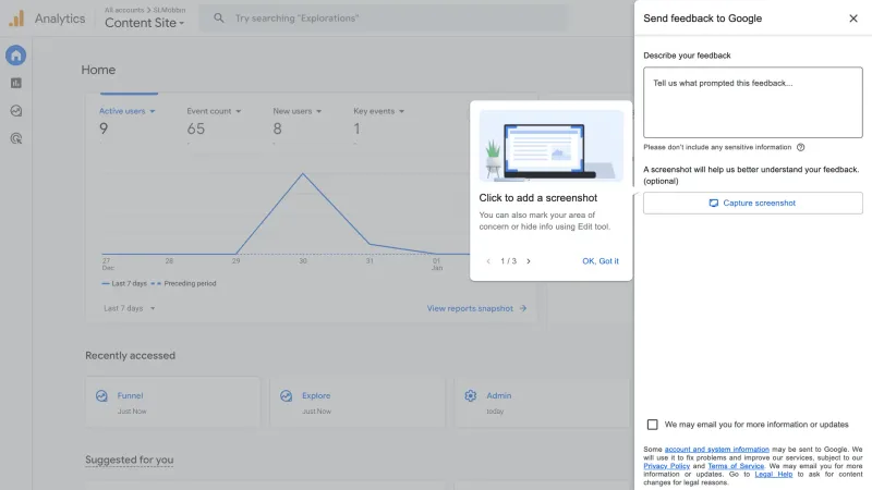 Google Analytics — Analytics, интерфейс, скриншот 2/238