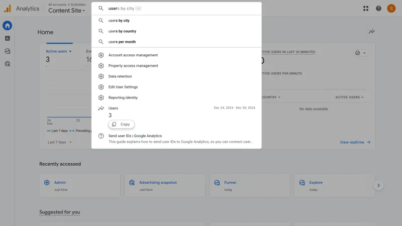 Google Analytics — Analytics, интерфейс, скриншот 7/238