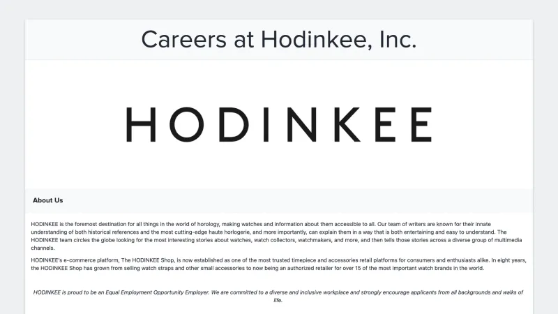 Hodinkee — E-commerce, интерфейс, скриншот 2/600