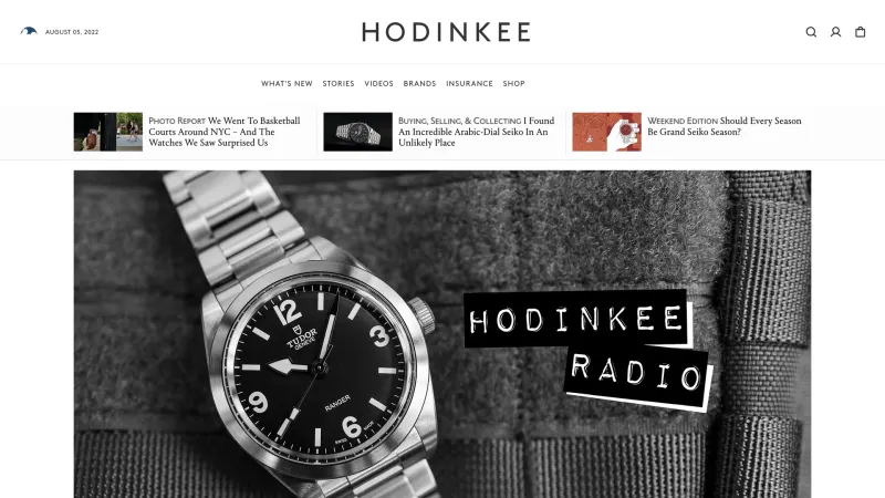 Hodinkee — E-commerce, интерфейс, скриншот 4/600