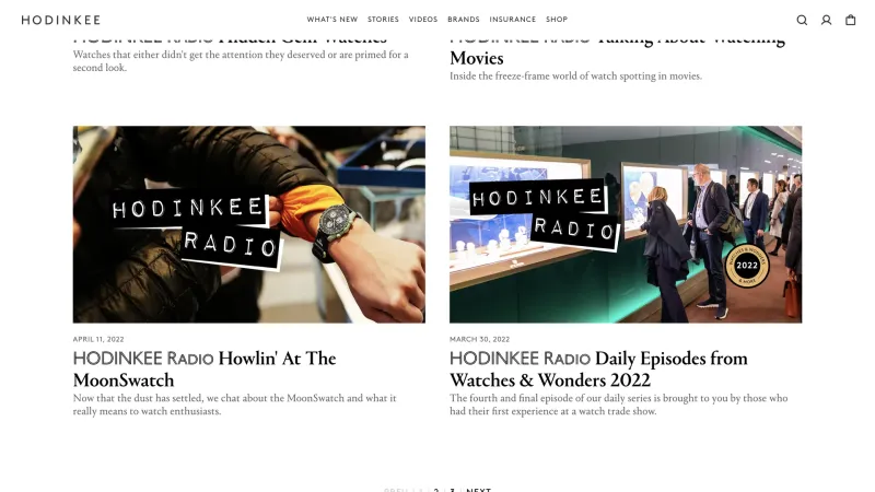 Hodinkee — E-commerce, интерфейс, скриншот 5/600