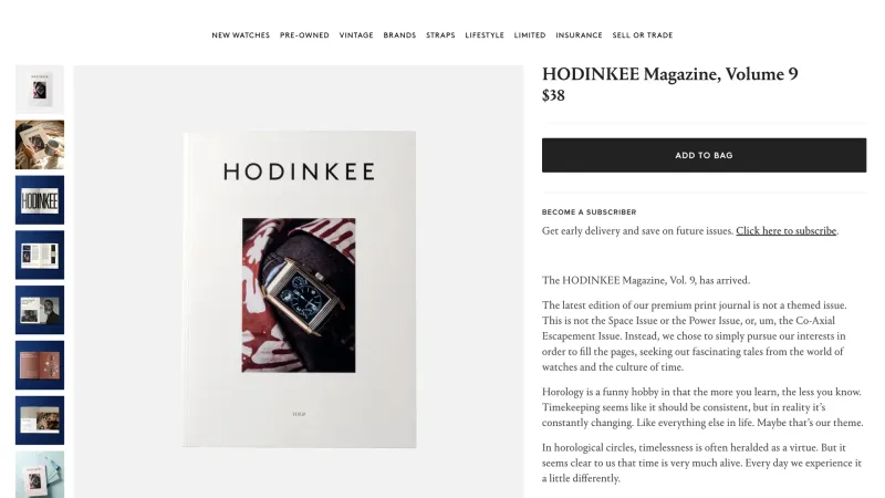 Hodinkee — E-commerce, интерфейс, скриншот 10/600