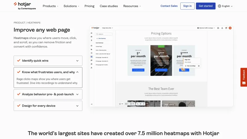 Hotjar — Analytics, интерфейс, скриншот 4/671