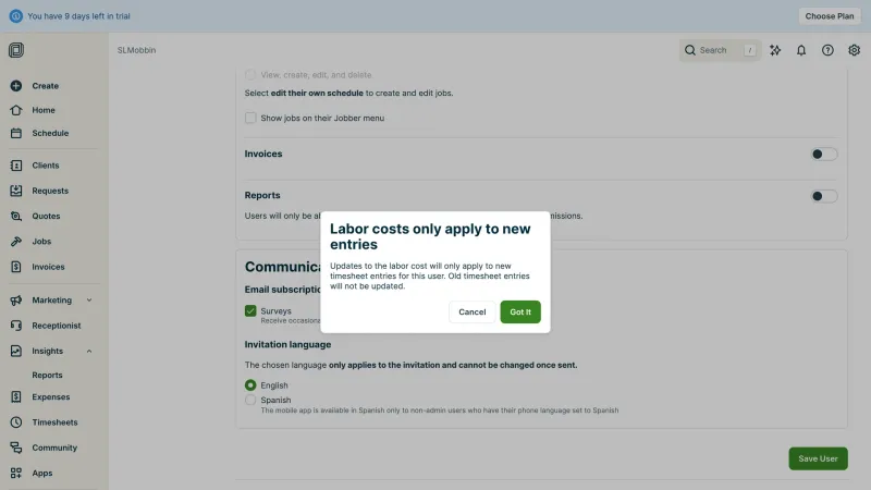 Jobber — Productivity, интерфейс, скриншот 2/389
