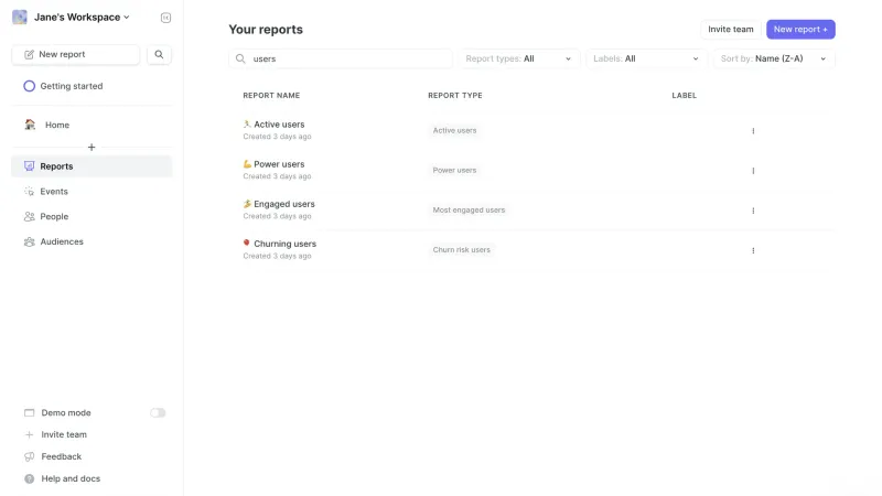 June — Analytics, интерфейс, скриншот 3/363