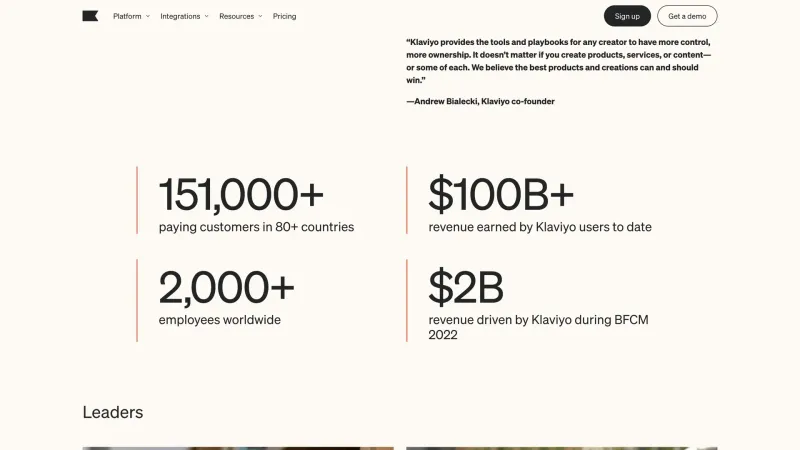 Klaviyo — Marketing, интерфейс, скриншот 7/751