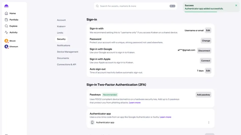 Kraken — Fintech, интерфейс, скриншот 5/284