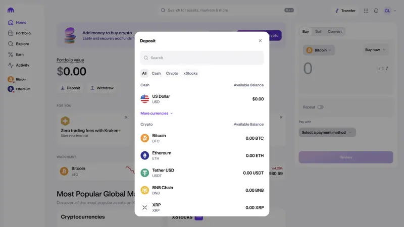 Kraken — Fintech, интерфейс, скриншот 8/284
