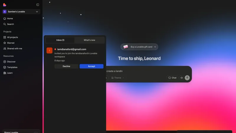 Lovable — Developer Tools, интерфейс, скриншот 9/379