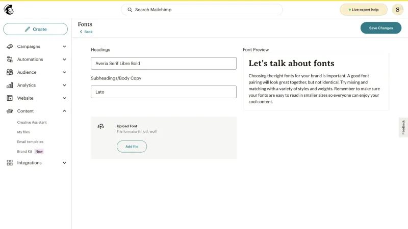 Mailchimp — Marketing, интерфейс, скриншот 3/794