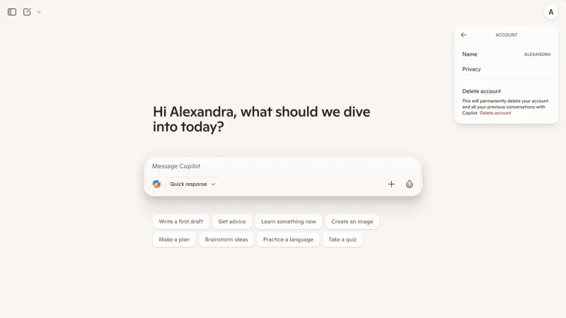 Microsoft Copilot — AI & ML, интерфейс, скриншот 5/167