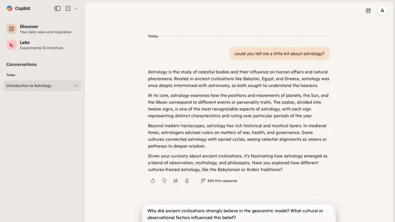 Microsoft Copilot — AI & ML, интерфейс, скриншот 10/167