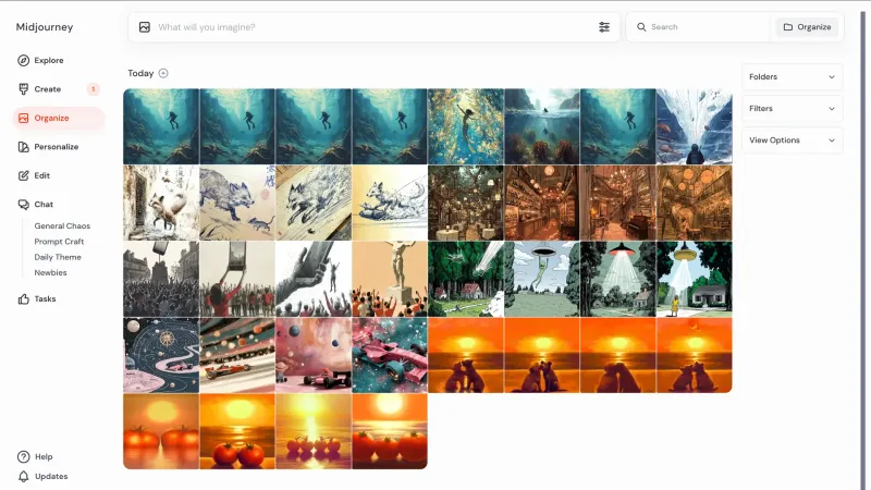 Midjourney — AI & ML, интерфейс, скриншот 4/194