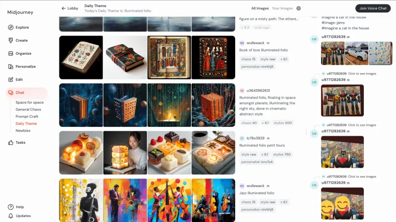 Midjourney — AI & ML, интерфейс, скриншот 12/194